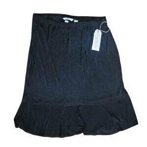 French Laundry Skirt Womens Plus Size‎ 1X Solid All Black Pull On AcetateNew